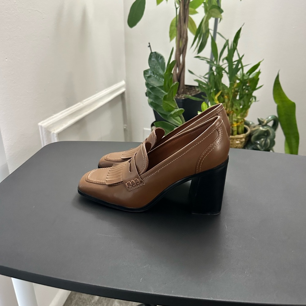 Marc Fisher Medium Brown Loafers – Block Heel – Size 8